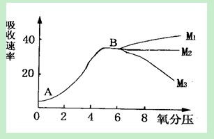 右图为番茄根细胞对K 的吸收速率和氧分压的关系图,分析此图信息,下列说法不正确的是