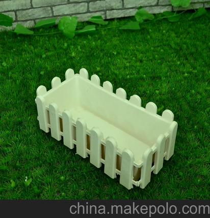 白色塑料花盆 长方形花槽 大号 园艺用品 花器 种菜盆 阳台花器