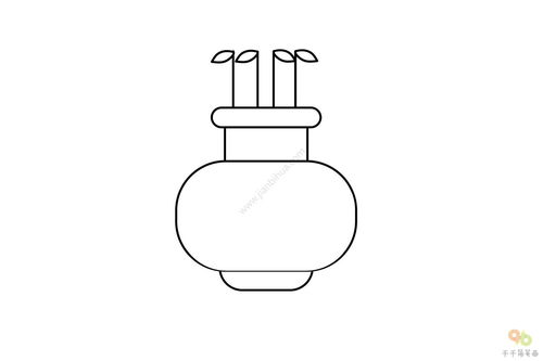 精致的花瓶简笔画