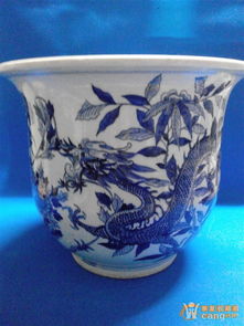 光绪青花花盆
