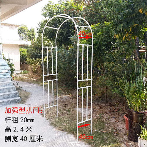 花园植物拱门花架欧式庭院铁艺户外爬藤架月季铁线莲拱形攀爬支架