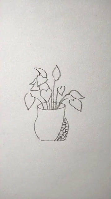 简笔画小花盆