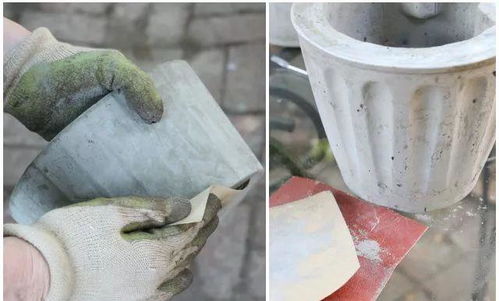 用塑料盆制作的混凝土花盆,用来养花不要太好看了