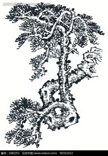 茂盛的树木水墨画图片免费下载 编号1082253 红动网