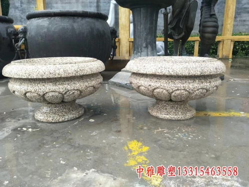 大型石花盆 庆阳花盆青石雕塑订制