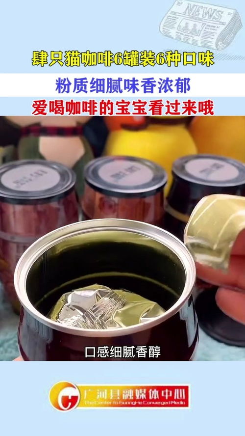 肆只猫咖啡6罐6种不同口味,咖啡粉质细腻味道香纯浓郁,特别适合爱喝咖啡的你