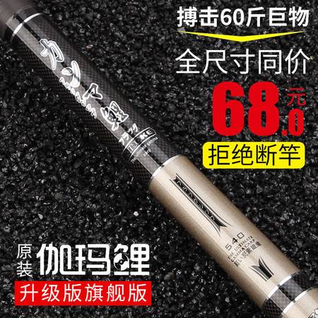 日本进口碳素正品伽玛鲤鱼竿手竿超轻超硬28调台钓竿钓鱼竿套装