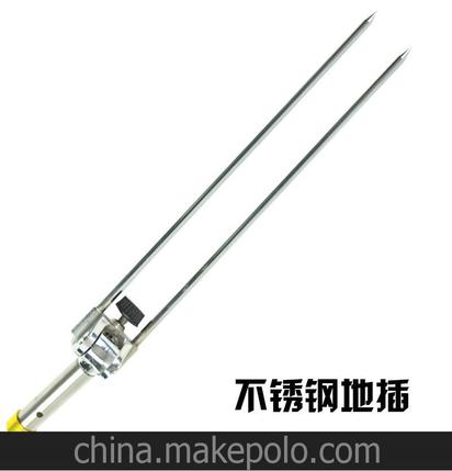 不锈钢炮台 手竿台钓竿支架带地插 渔具配件1.5米 特价批发